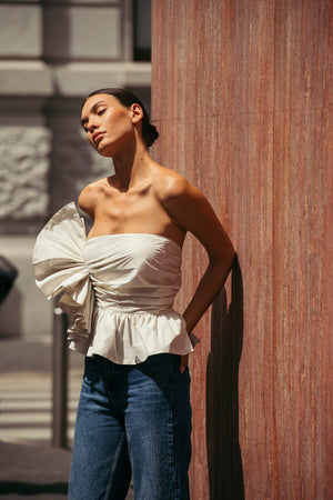 Ruffled Grace Off-Shoulder 